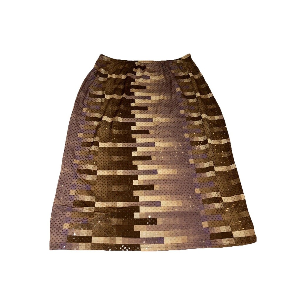 90 Petite Stretch Lightweight Shimmering Sequin Embellishments Geometric Pixeled